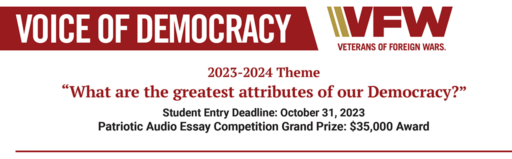 VFW 4709 Voice of Democracy scholarships for 2023 now available