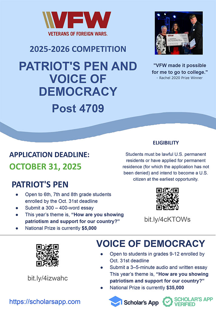 2025-2026-VFW District 17 Scholarships