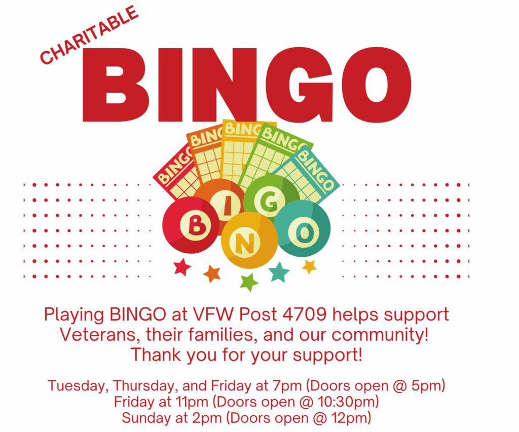VFW 4709 Charitable Bingo